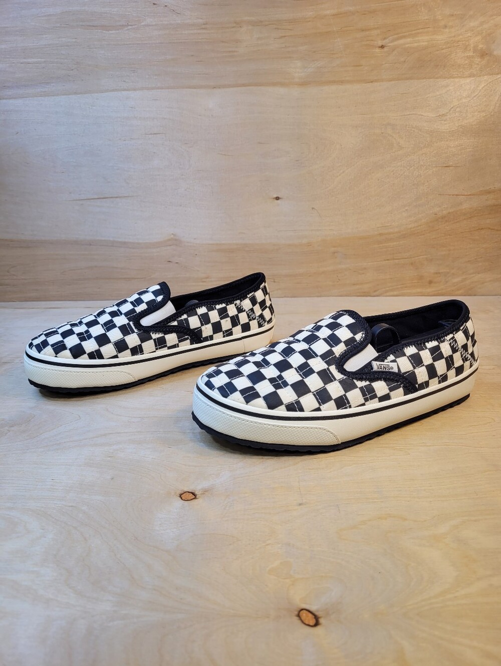 Vans Slip-Er 2 Checkerboard Black/Classic White Slip On Shoes Size 7M/8.5W - Picture 5 of 10